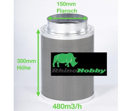 Rhino Hobby Filter 480 m³/h ø150mm