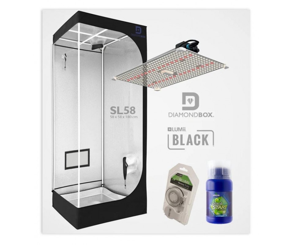 LUMII Black Blade LED 200W / DiamondBox SL58 Growset